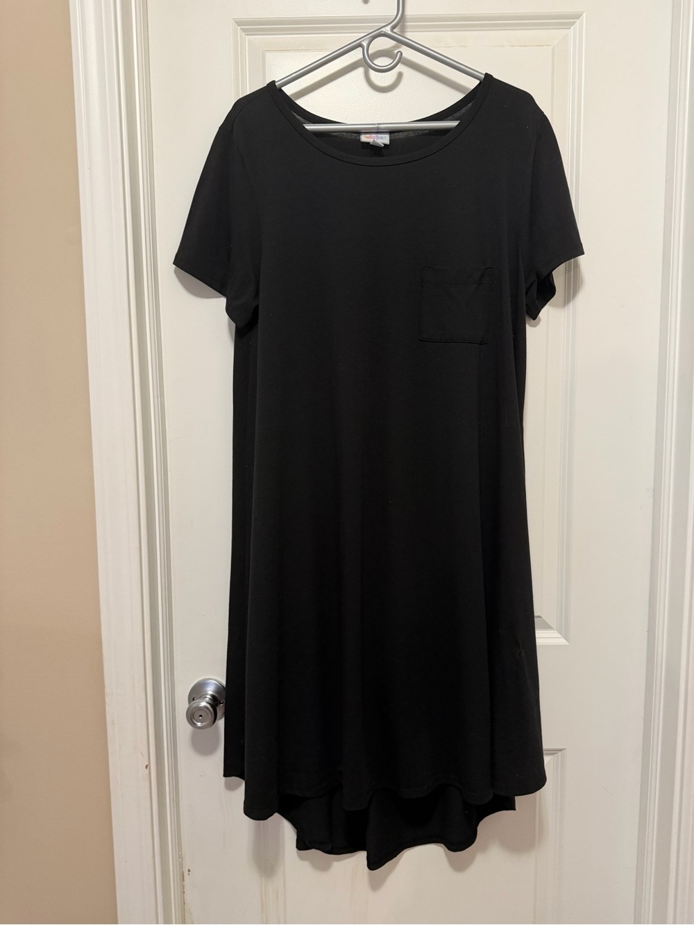LuLaRoe Black Short Sleeve Pocket Swing Dress